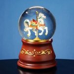 Rotating Single Horse Musical Water Globe #SF52173